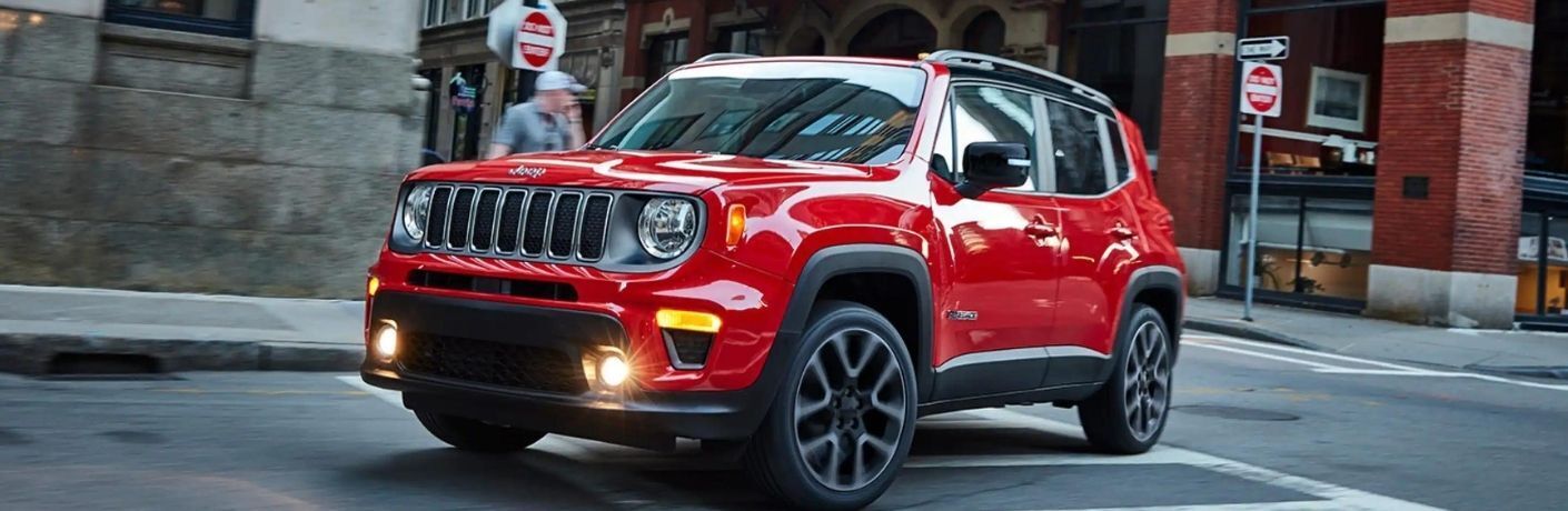 Jeep Renegade on a city road