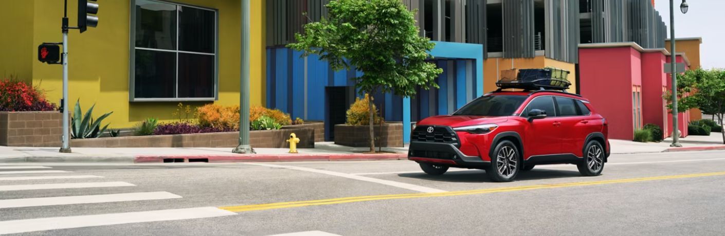 side view of the 2026 Toyota Corolla Cross on the road