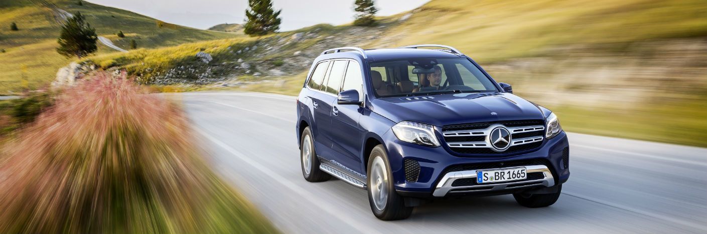 2017 Mercedes-Benz GLS driving on a sunny day