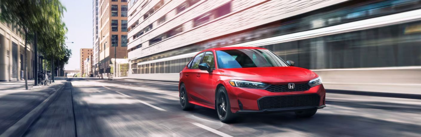 Front three-quarter view of the 2025 Honda Civic