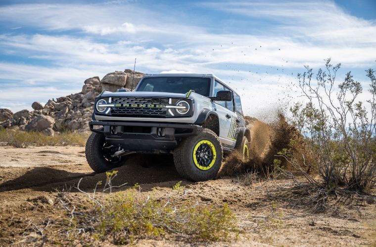 2027 Bronco RTR front view in sand