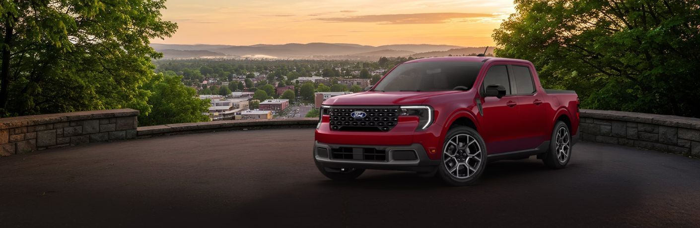 2026 Ford Maverick Lariat front and side view