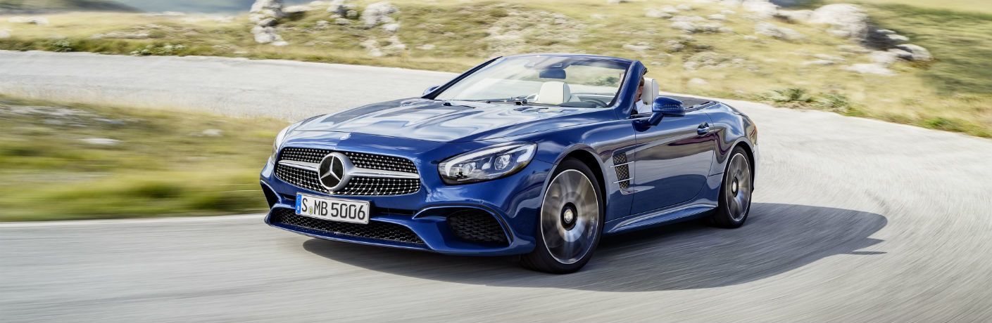 2017 Mercedes-Benz SL-Class rounding a curve