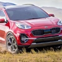 view of the hood of the 2022 Sportage