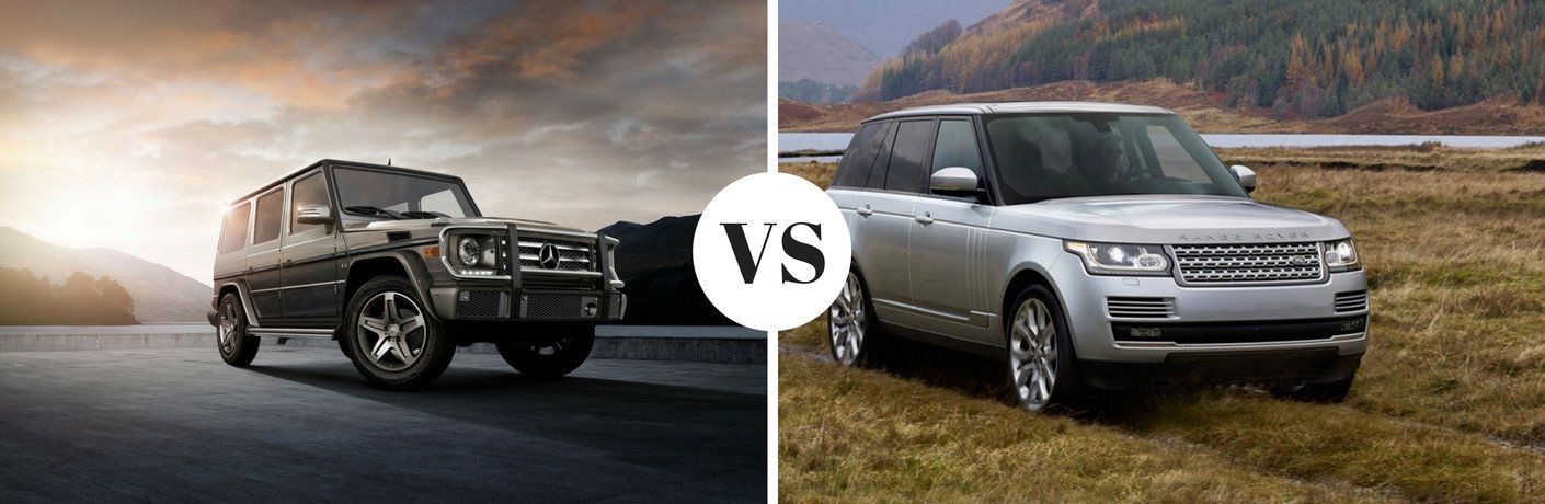 How does the Mercedes-Benz G-Class compare to the Land Rover Range Rover?