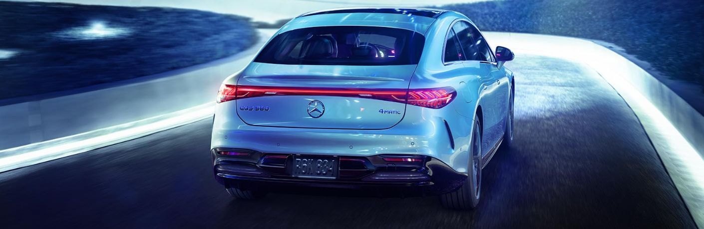 2022 Mercedes-Benz EQS 580 4MATIC Sedan charging at an electric charging station