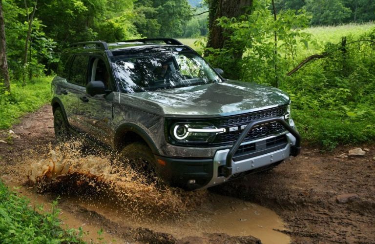 2026 Ford Bronco Sport on a muddy path
