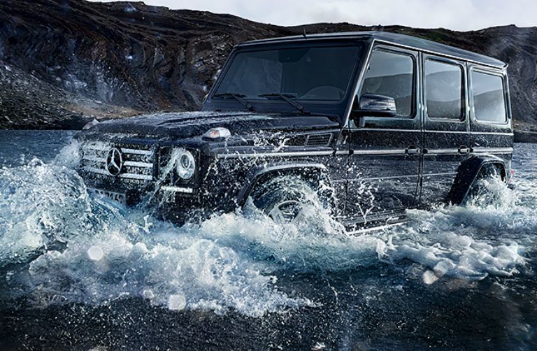 2017 Mercedes-Benz G-Class Exterior Driver Side Front Profile in Water