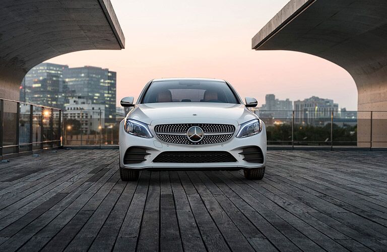 2020 MB C-Class sedan exterior front fascia in city lot