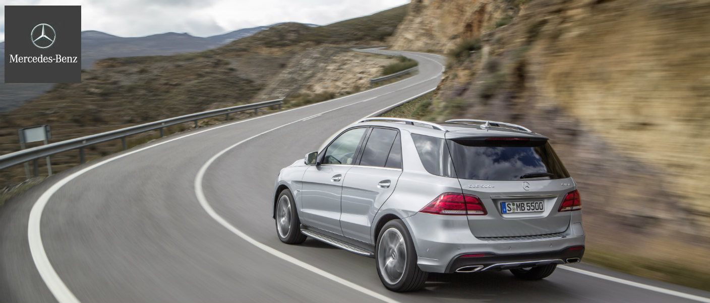 2016 Mercedes-Benz GLE driving around a mountain