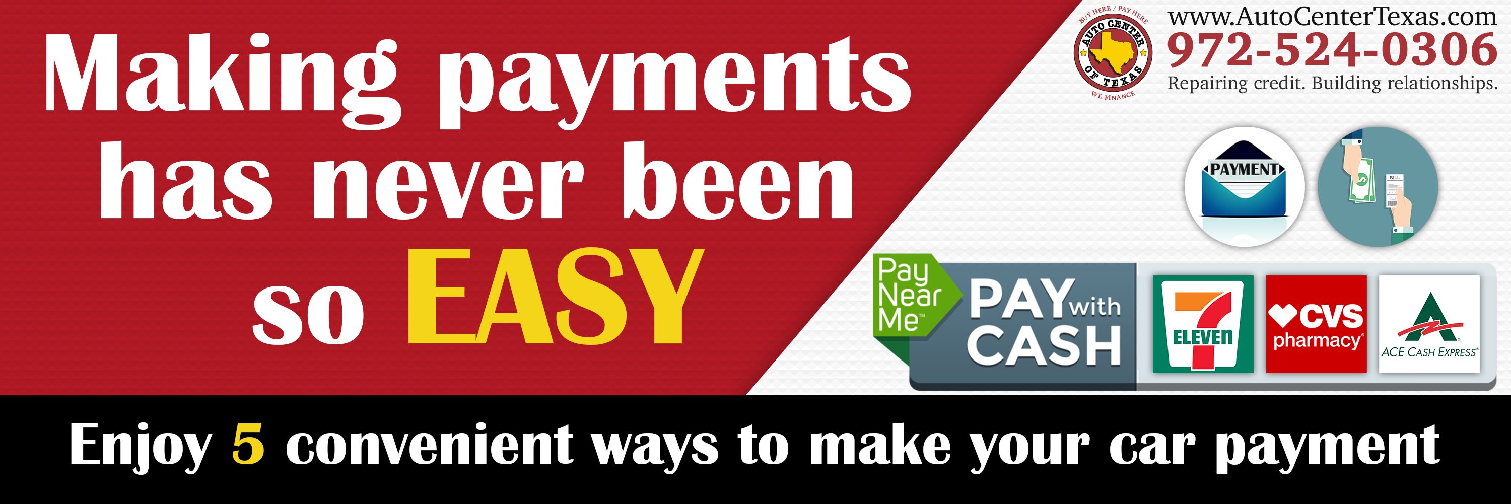 Make a payment online Auto Center of Texas
