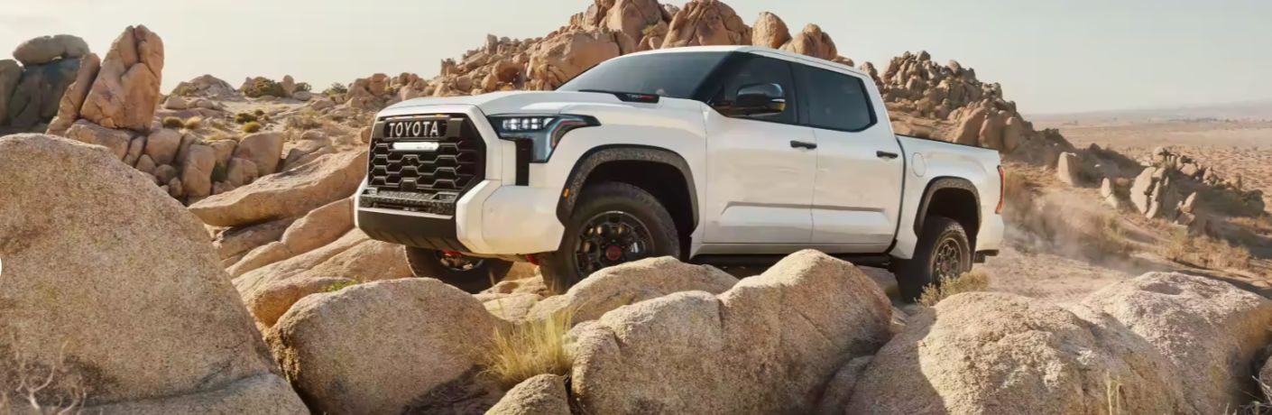 2023 Toyota Tundra on a rocky terrain