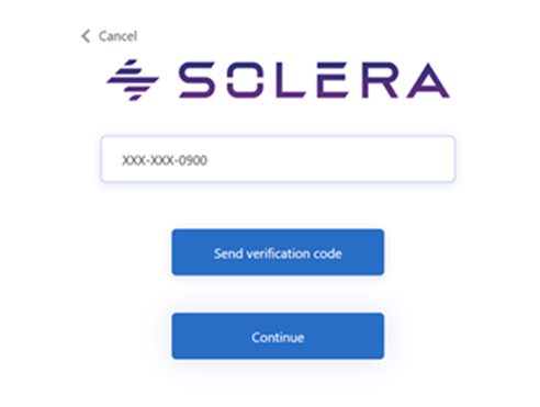 Once we click on 'Send verification code' button, it asks to enter the code sent on the registered phone number. We also have additional functionalities to 'Verify Code' or 'Send New Code'.