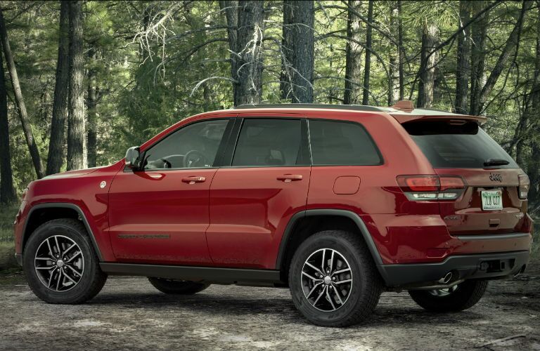 2021 Jeep Grand Cherokee parked in a forest