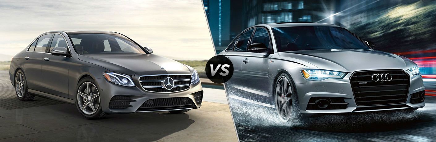How does the 2017 Mercedes-Benz E-Class compare to the Audi A6?