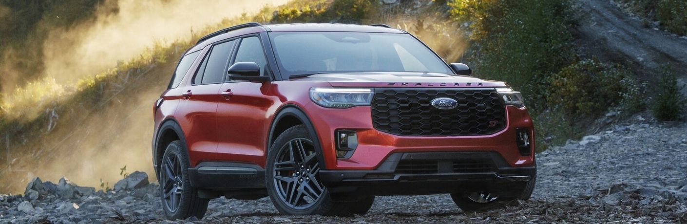 2025 Ford Explorer side and front view