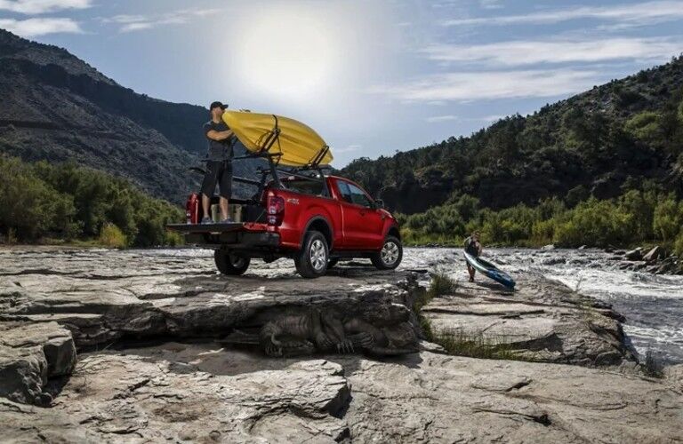 2021 Ford Ranger with a kayak on top
