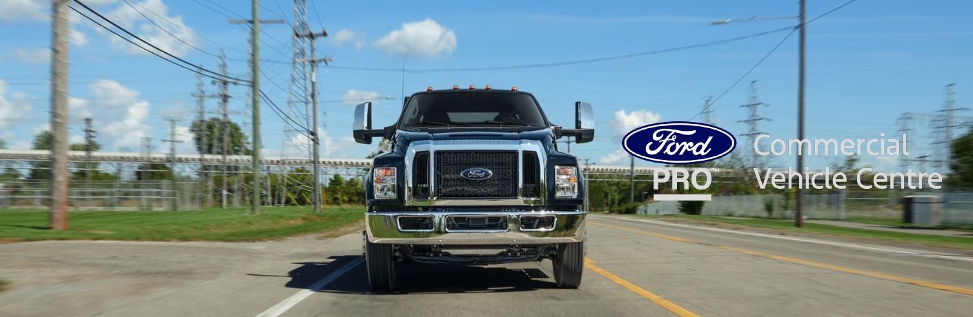 2025 Ford Medium Duty front view on a road