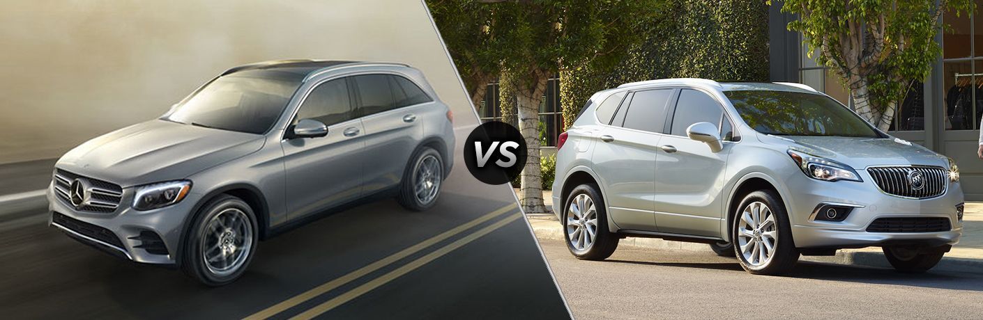 2018 GLC SUV in silver vs 2018 Envision in silver