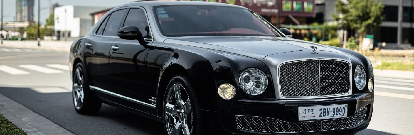 front quarter view of a Bentley