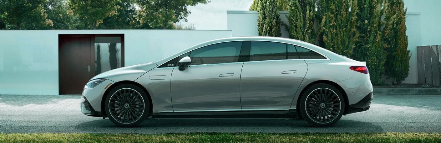 diagonal front view image of the 2025 Mercedes-Benz EQE Sedan
