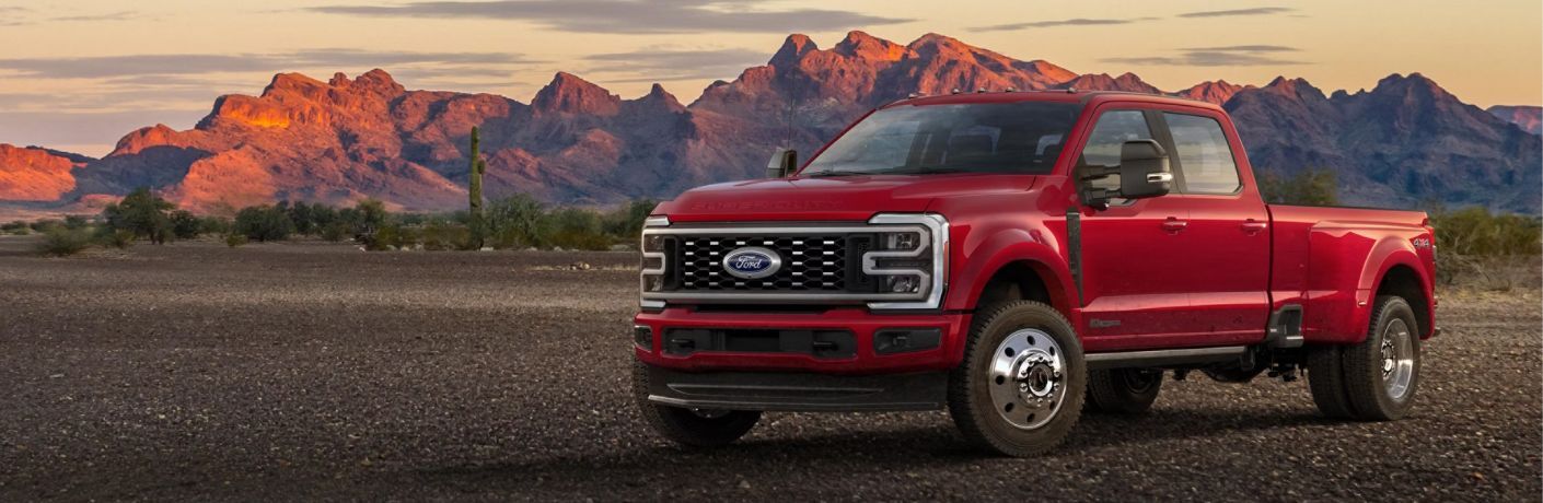 2026 Ford F-450 Platinum truck in red