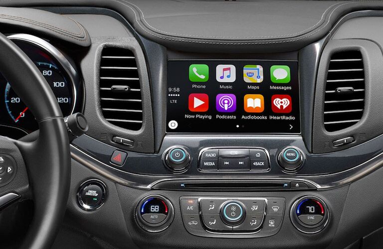 Infotainment system in a Chevy Impala
