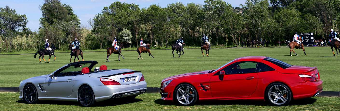 2016 Mercedes AMG AL63 models parked in field