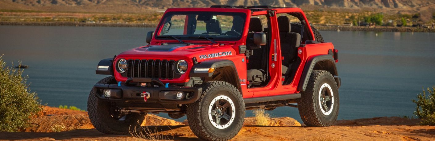 2024 Jeep Wrangler 4xe Rubicon front and side view