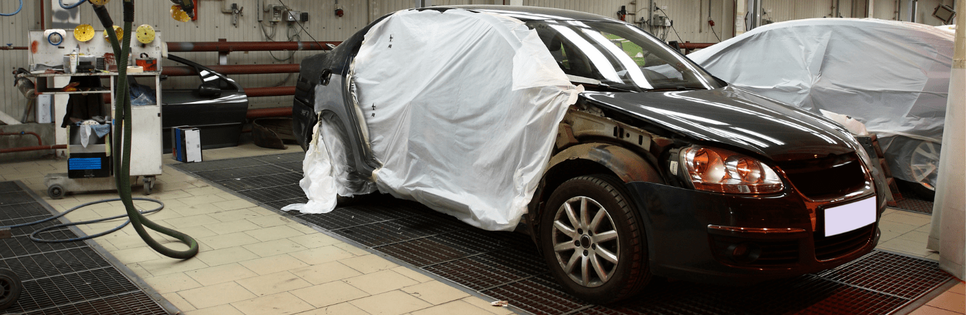 Vehicle at a service station