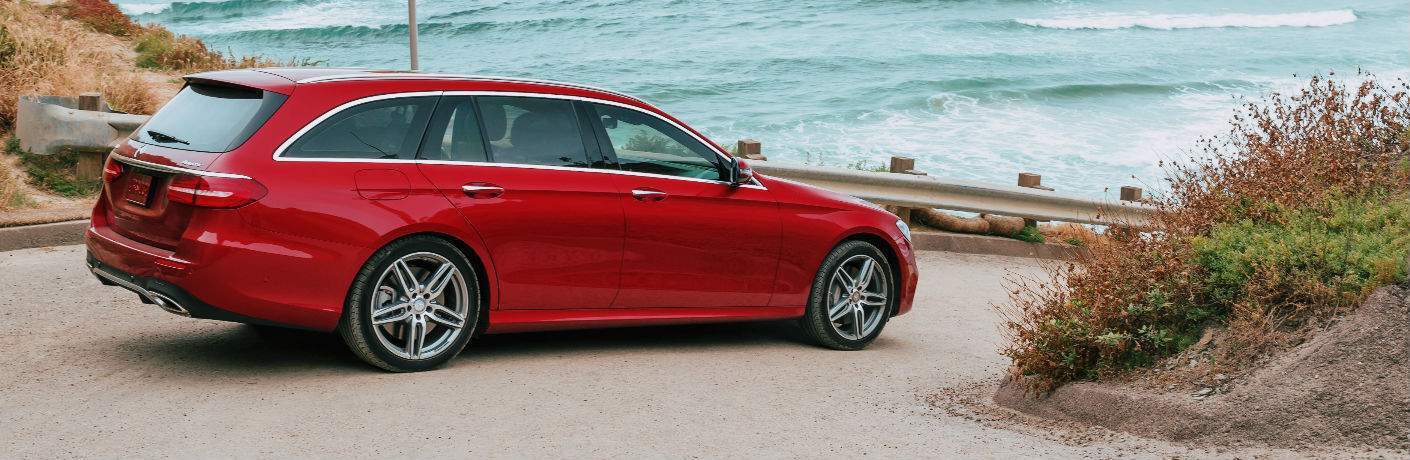 2018 Mercedes-Benz E-Class Wagon red side view