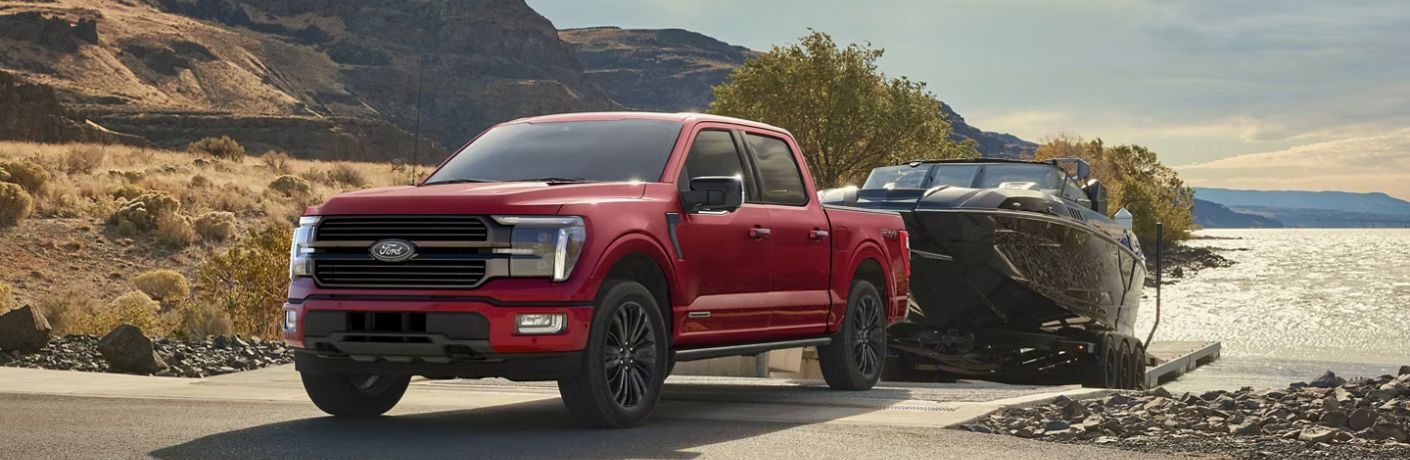 2025 Ford F-150 towing a boat