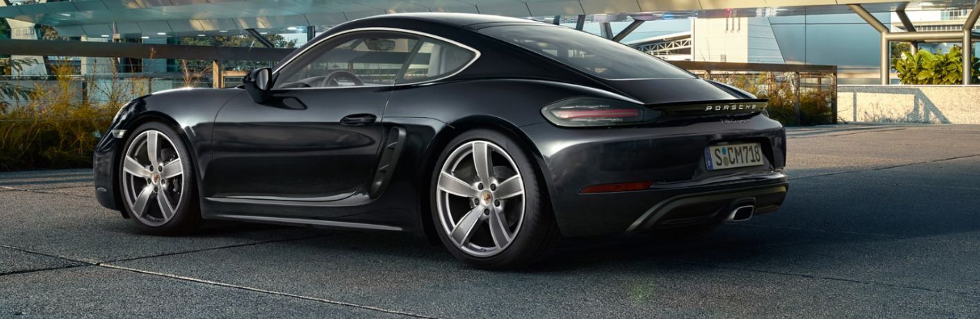 side and rear view of a Porsche