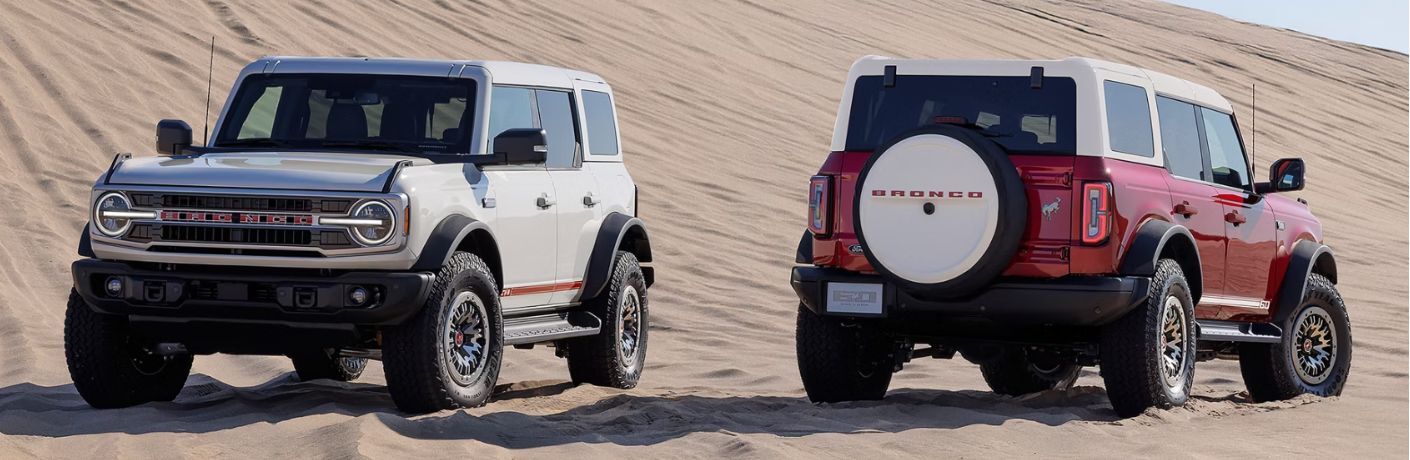 Two 2026 Ford Bronco with front and back view
