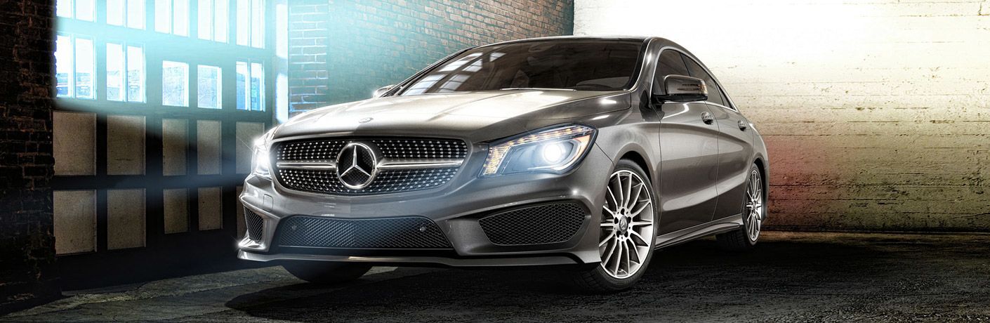 2017 Mercedes-Benz CLA in a room with brick walls