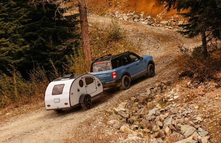 2025 Ford Bronco Sport Badlands driving on a mountain