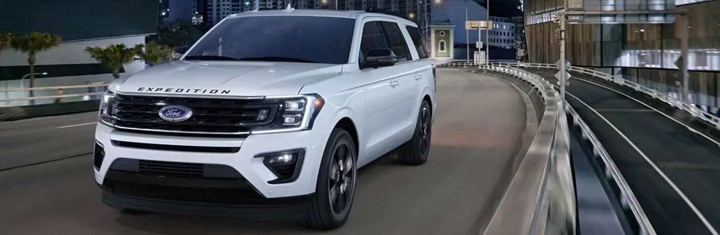 white 2020 Ford Expedition Limited front view
