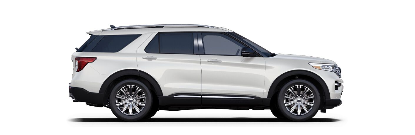 2021 Ford Explorer Limited side view on white
