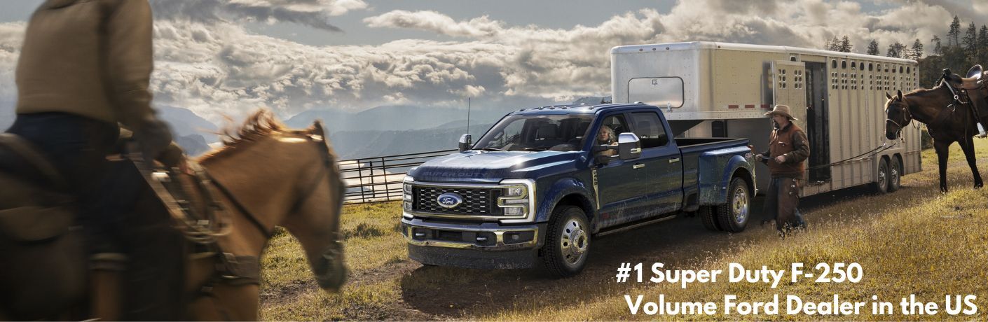 Ford Super Duty  truck parked off-road