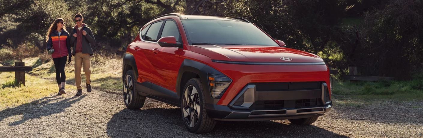 2025 Hyundai Kona side and front view