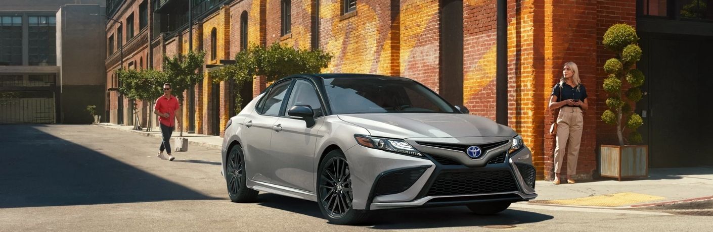 Toyota Camry parked near a building