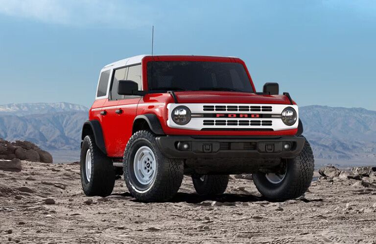 2023 Ford Bronco Heritage Edition on a sandy lanscape