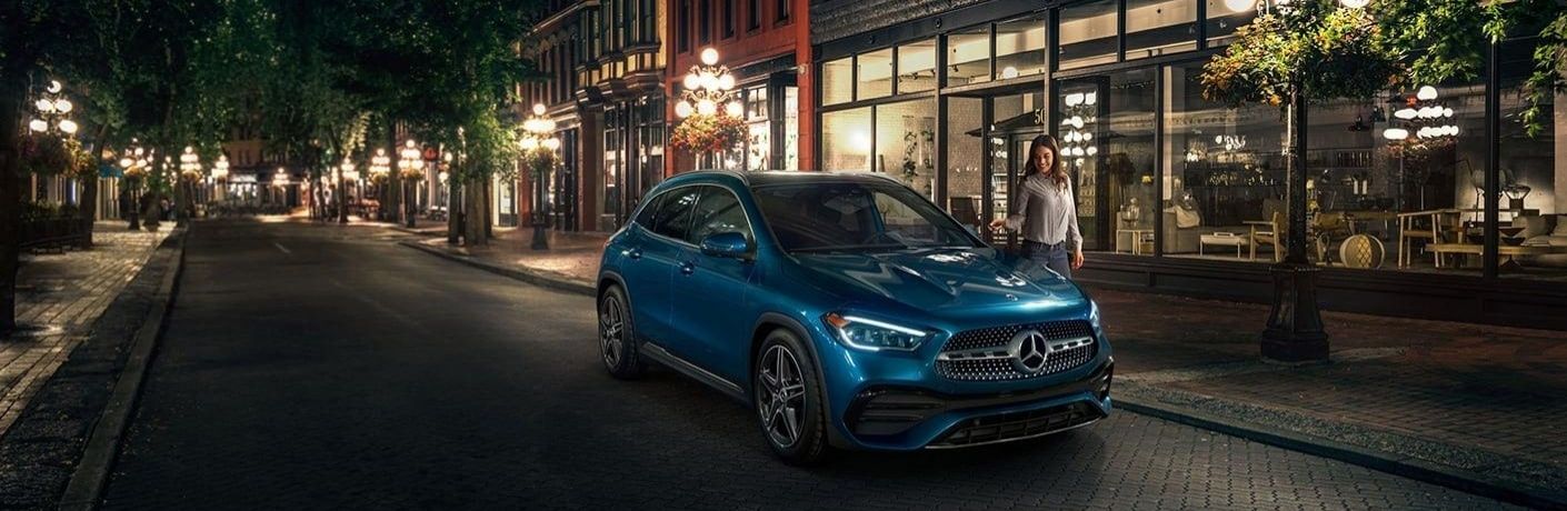 Mercedes-Benz GLA parked outside front view