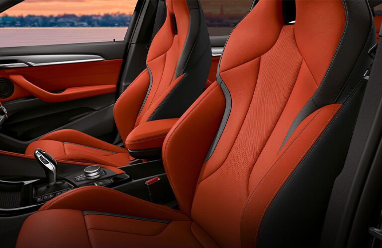 2022 Yellow BMW X2 interior