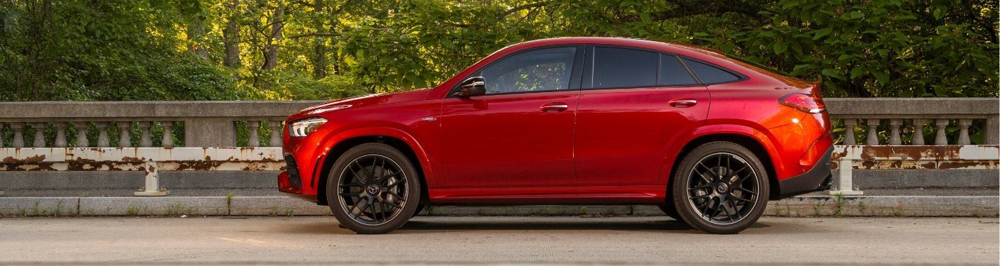 2021 MB AMG GLE exterior driver side profile on stone bridge