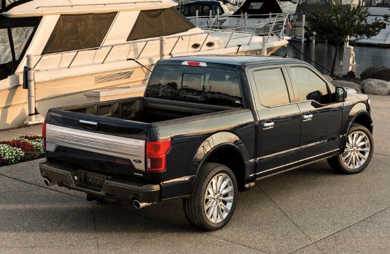 Overhead view of black 2019 Ford F-150 Limited