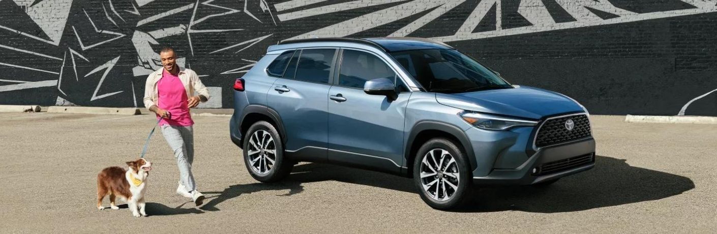 2022 Toyota Corolla Cross side and front view