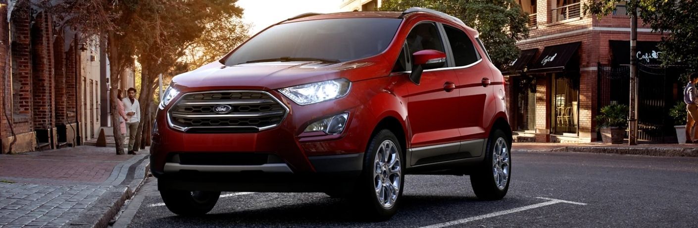 Ford EcoSport SUV on a road