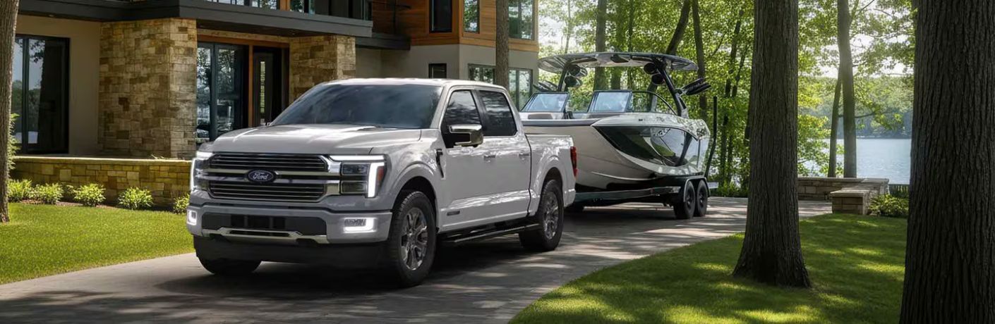 2026 Ford F-150 Platinum towing boat