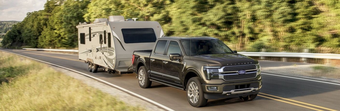 2025 Ford F-150 towing a trailer